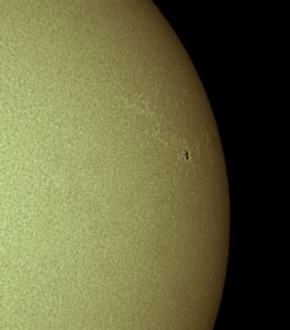 Sunspots with ED80 Pro, Televue Powermate and Imaging Source DMK21 Camera