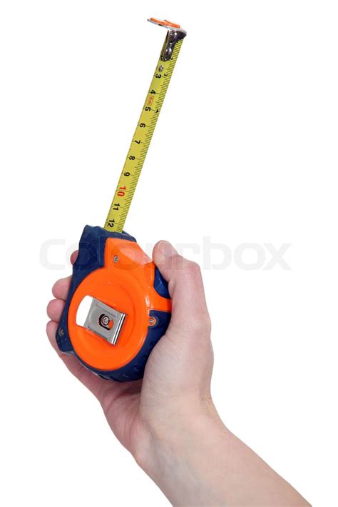 hand holding meter stock image colourbox