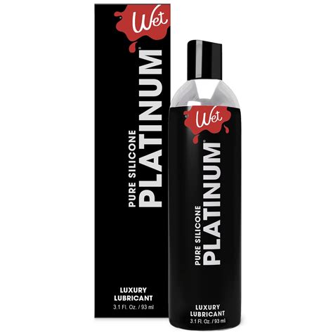 Wet Platinum Silicone-Based Sex Lube, Long-Lasting, Water Liquid, 3.1
