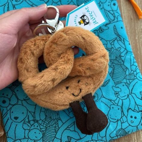 Jellycat Pretzel Keychain Plush | Jellycat, Jellycat stuffed animals
