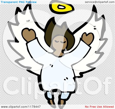 Cartoon of an African American Angel - Royalty Free Vector Illustration ...