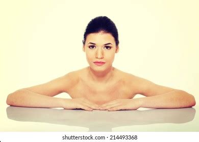 beauty nude woman sitting thinking stock photo  shutterstock