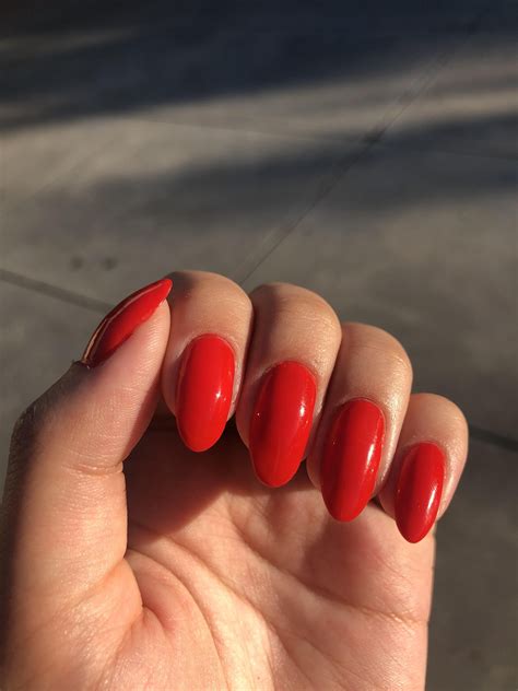 Classy Red Orange Nails