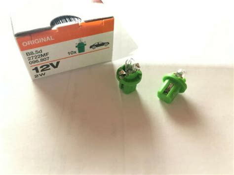 2 Stück Osram Lampen 12V 2W B8,5d W2W Innenbeleuchtung 2722MF bulb lamp ...