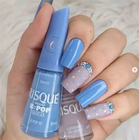 Ideias De Unha Azul - 45 ideias de unhas azul para brilhar nas pontas dos dedos - Eu Total