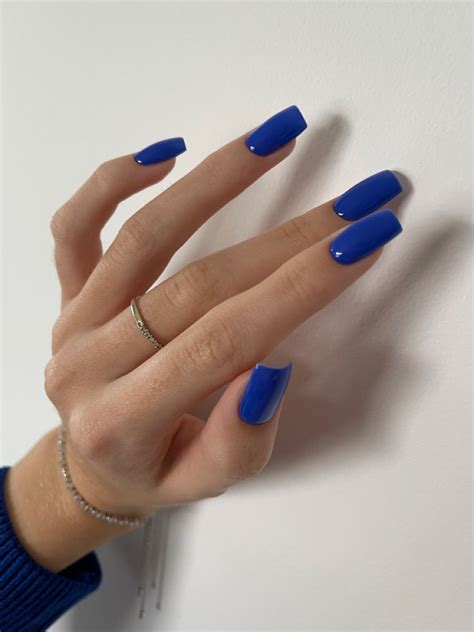 Синие ногти | Neutral nails, Gel nails, Manicure