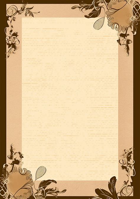 Brown Vintage Scrapbook Page Border Background Wallpaper Image For Free ...