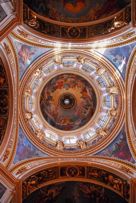 Interior of Saint Isaac's Cathedral, iconic landmark in St. Petersburg