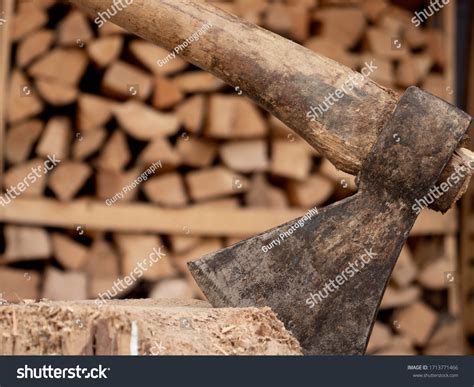 axe  wood splitting tool  stock photo  shutterstock