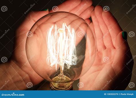 Loft-style Lamp for Apartment Interior Decor. Stock Image - Image of ...