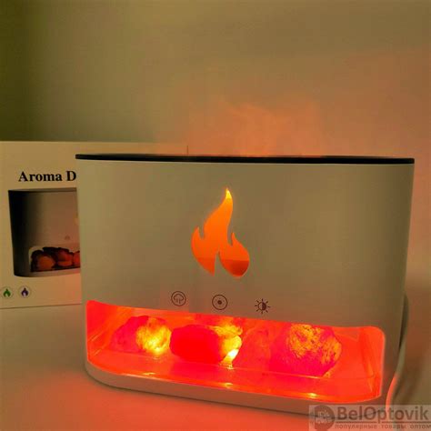 Аромадиффузор - ночник с эффектом камина Aroma Diffuser Touch Panel ...