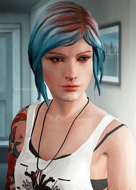 woman  blue hair  tattoos   white tank top