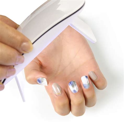 Custom Semi Cured Gel Nail Wraps Stickers With The Lamp To Cure Uv Gel