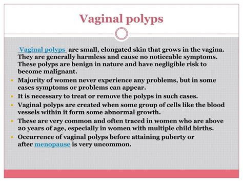 PPT - Vaginal polyps : Causes, symptoms, diagnosis and treatment