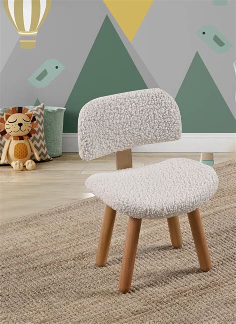 Lili Kids Beyaz Teddy Sandalye