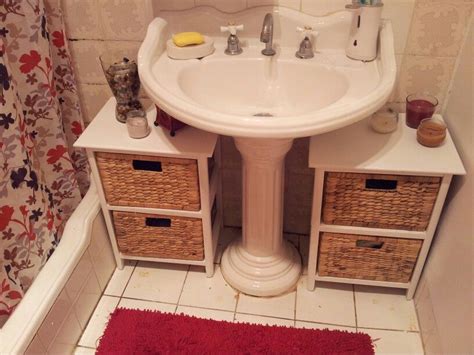 Bathroom Storage Ideas Pedestal Sink – Everything Bathroom