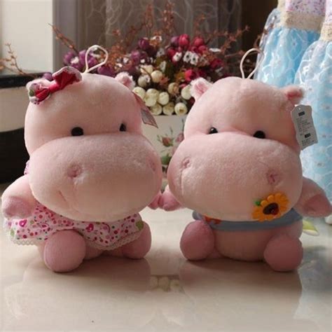 Super Cute Pink Hippo Doll Stuffed Lovers Hippo Plush Toy | Animal ...