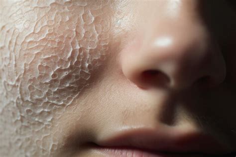 photo close   skin pores  face care routine premium ai