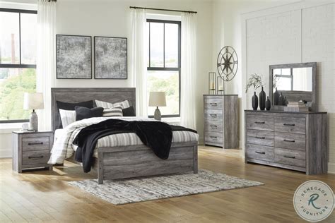 Bronyan Dark Gray Queen Panel Bed From Ashley Furniture | Home Gallery