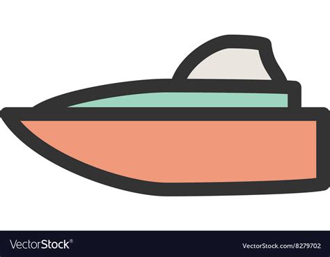 Speed boat Royalty Free Vector Image - VectorStock