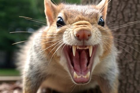 Premium Photo | Squirrel baring its teeth