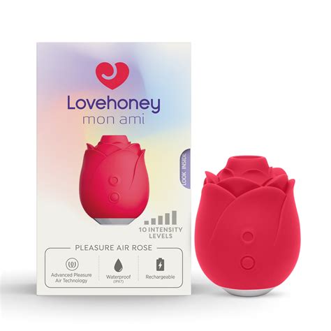 Lovehoney Mon Ami Pleasure Air Suction Vibrating Rose, 10 Intensity