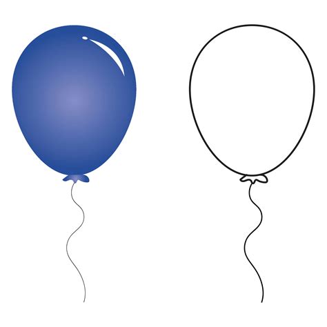 balloon outline  color clipart  vector art  vecteezy