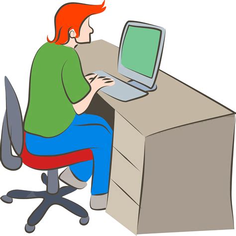 sitting  computer clipart   cliparts  images