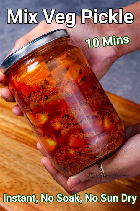 vegetable pickle recipe instant mixed vegetable achaar