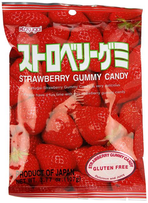Amazon.com : KASUGAI GUMMIES Strawberry Gummy Candies, 3.77 Ounce