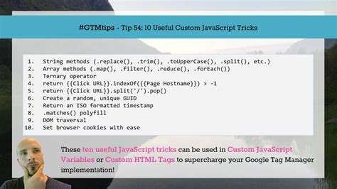 gtmtips   custom javascript tricks simo ahavas blog