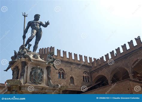 Bologna (Italy) Neptune S Bronze Statue Stock Image - Image of historic ...