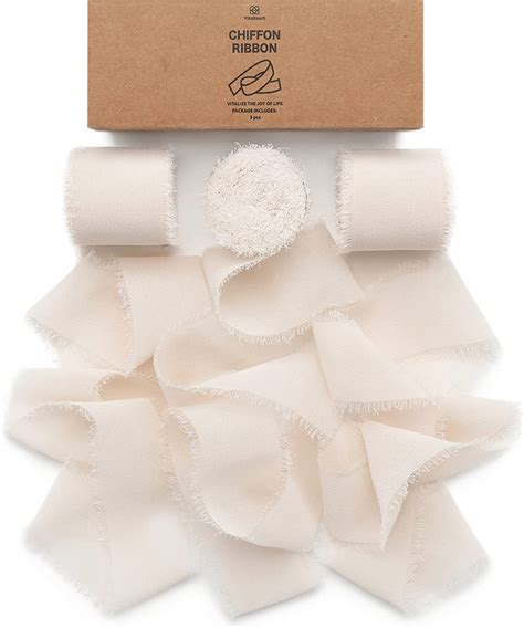 Amazon.com: Vitalizart Light Nude Ribbon Chiffon Silk Ribbon 1.5" x 7Yd