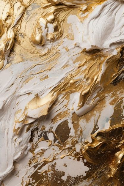 Premium AI Image | A close up of gold paint with gold paint on it