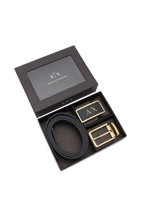 Ремень из кожи Armani Exchange на BABOCHKA.RU, арт. 951250 CC890, цвет ...