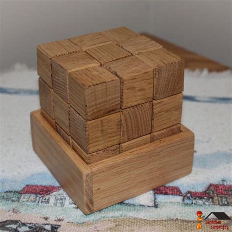 Wooden Cube Block Puzzle | Wooden cubes, Wooden, Cube