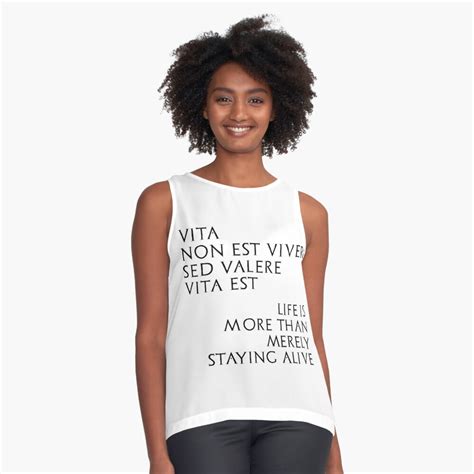 "Vita non est vivere sed valere vita est" Sleeveless Top for Sale by ...