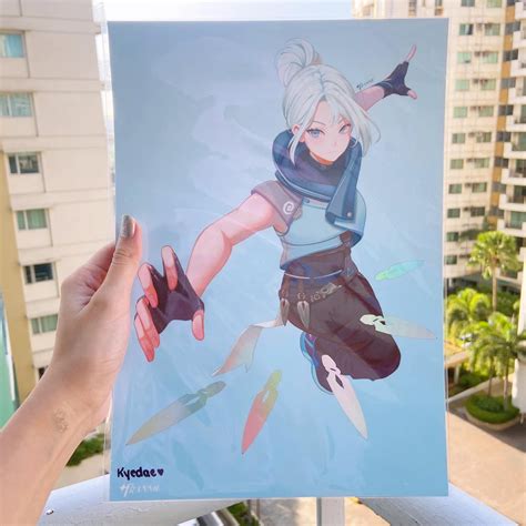 My Jett fanart signed by Kyedae! : r/VALORANT