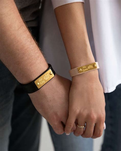 Парные браслеты с гравировкой (Модель L + M) — Ezhen Store