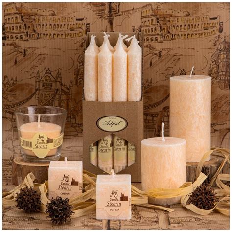 Свечи ароматические стеариновые сиреневые, 16 штук Lavender - купить за ...
