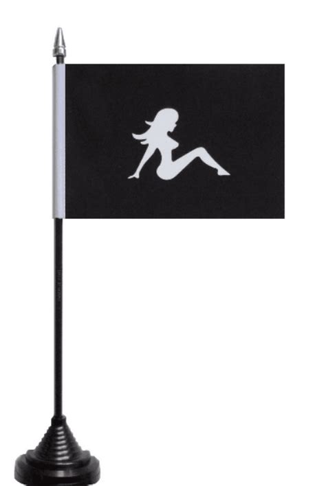 The Lady Nude Silhouette Table Flag