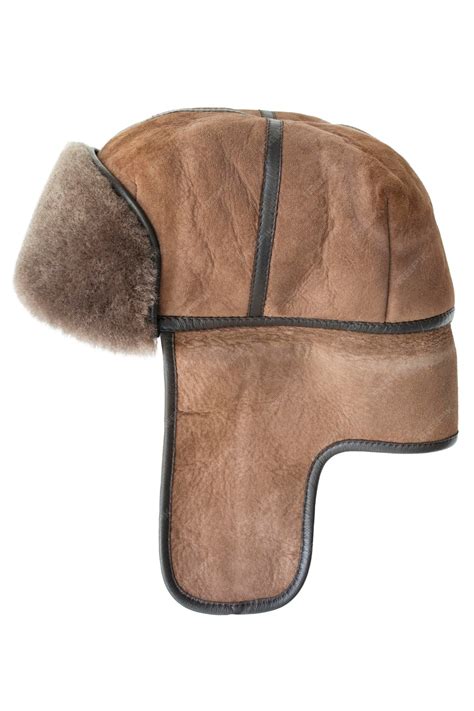 premium photo ear flaps hat isolated