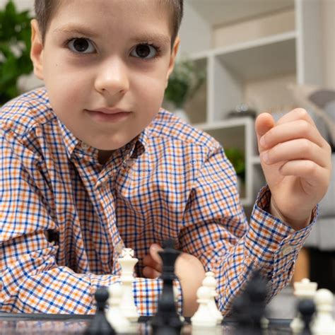 boy playing chess board games  children stock image image