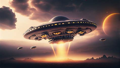 Ufo ai generated stock illustration. Illustration of spacecraft - 273276239