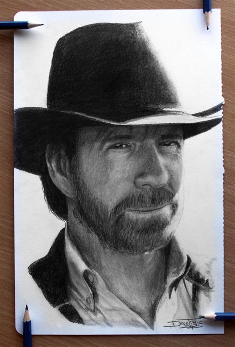 Chuck Norris | Chuck norris, Pencil drawings, Celebrity art portraits