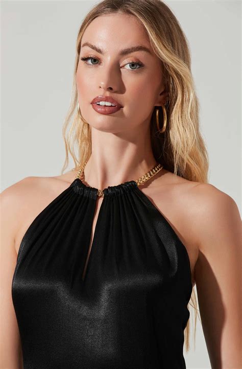black halter top dress