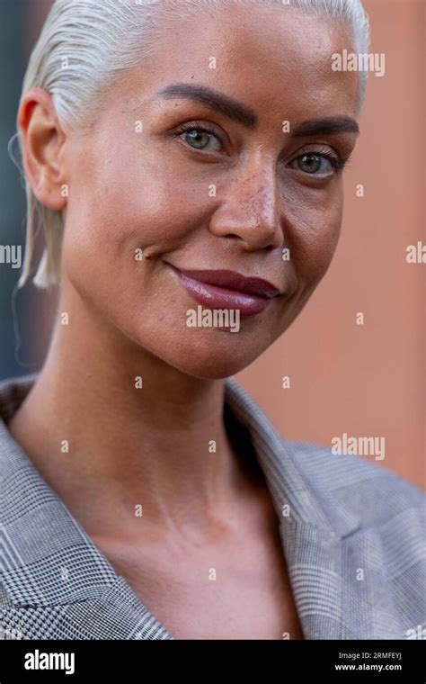 HILVERSUM - 28/08/2023, Portrait of Jaimie Vaes during the presentation ...