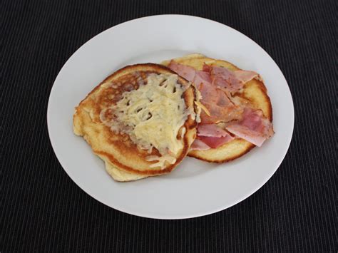 Low carb keto pancakes with cheese and ham - Gluten Free Kitchen