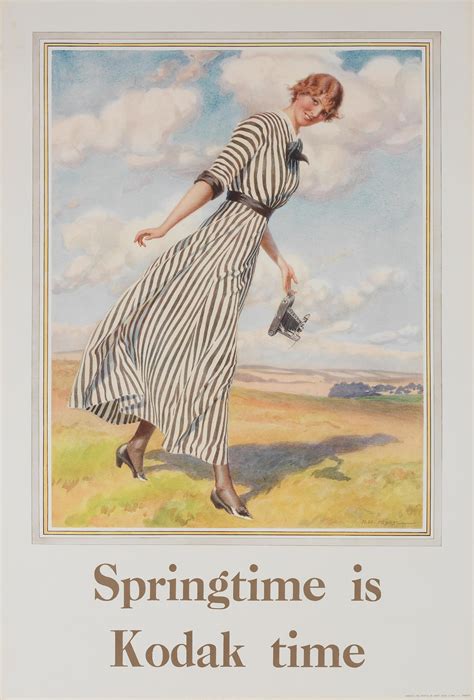 bonhams fred pegram   springtime  kodak time