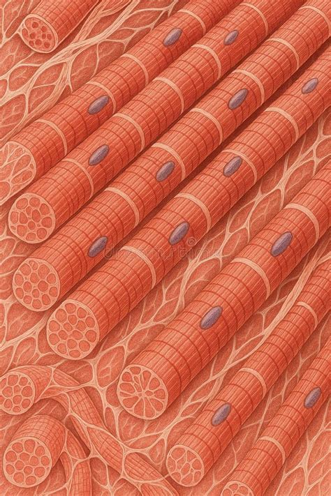 Detailed Illustration of Human Muscle Fibers Stock Illustration ...